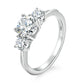 Triple Moissanite Ring